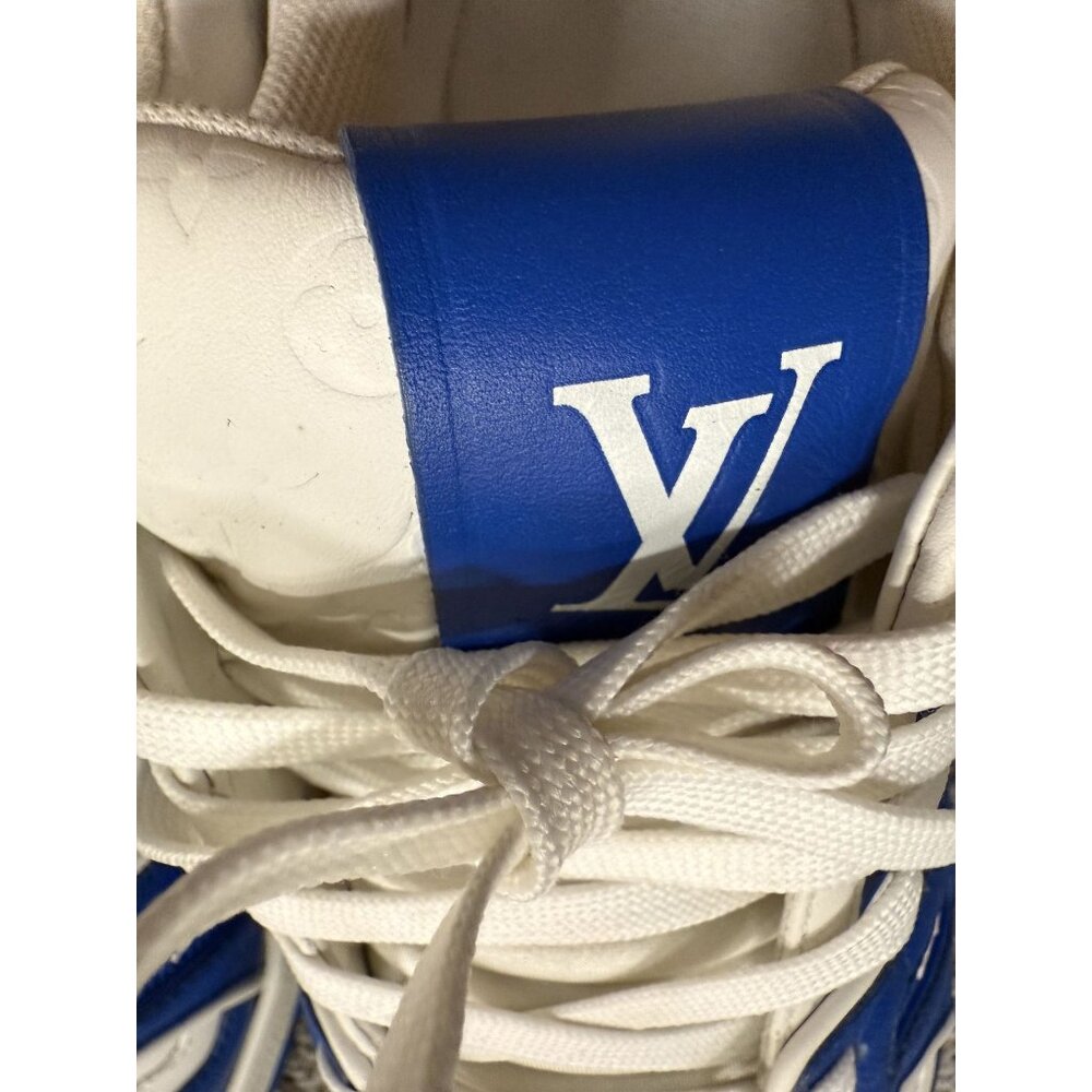Louis Vuitton Mens Blue & White #54 Sneakers Size 8.5 - Picture 8 of 9